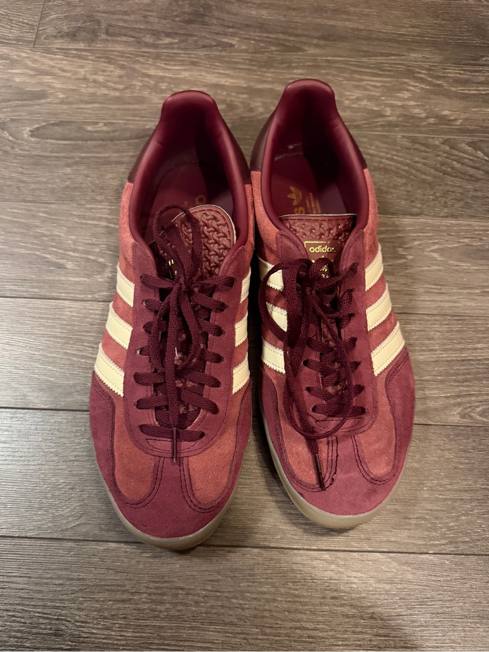 Adidas Gazelle Indoor Shadow Red Sneakers Sz 10 - Picture 2 of 9